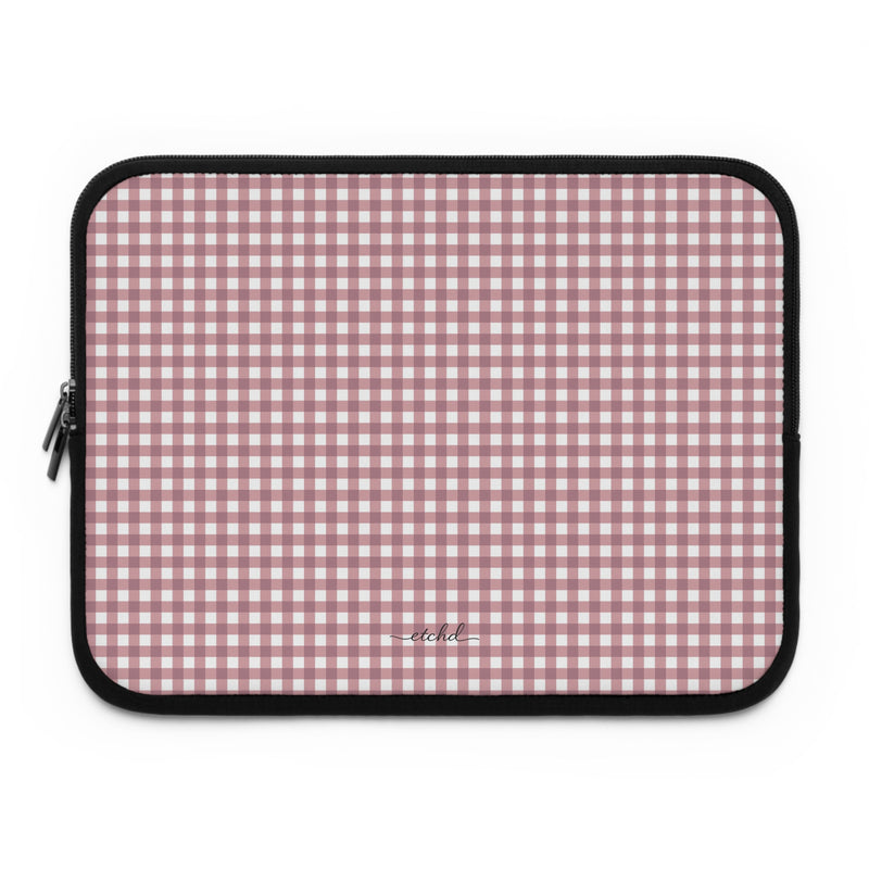Pink Gingham Laptop Sleeve-zoom-