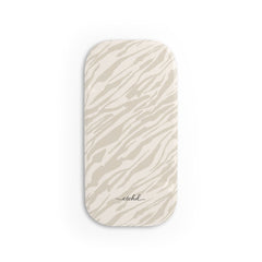 Beige Zebra Click-On Phone Grip by etchd
