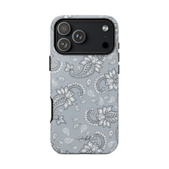 Dusty Blue Paisley Phone Case by etchd, view 59
