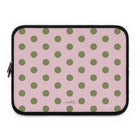 Green & Pink Polka Dot Laptop Sleeve