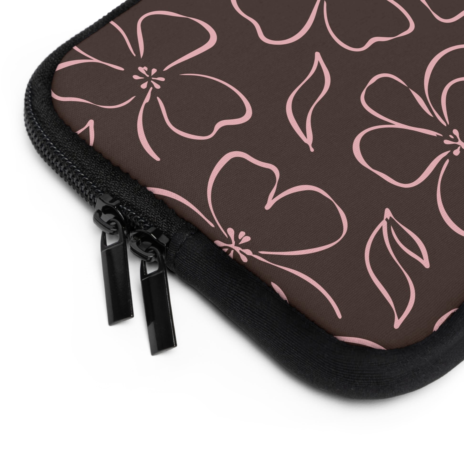 Espresso & Blush Floral Laptop Sleeve by etchd, view 12