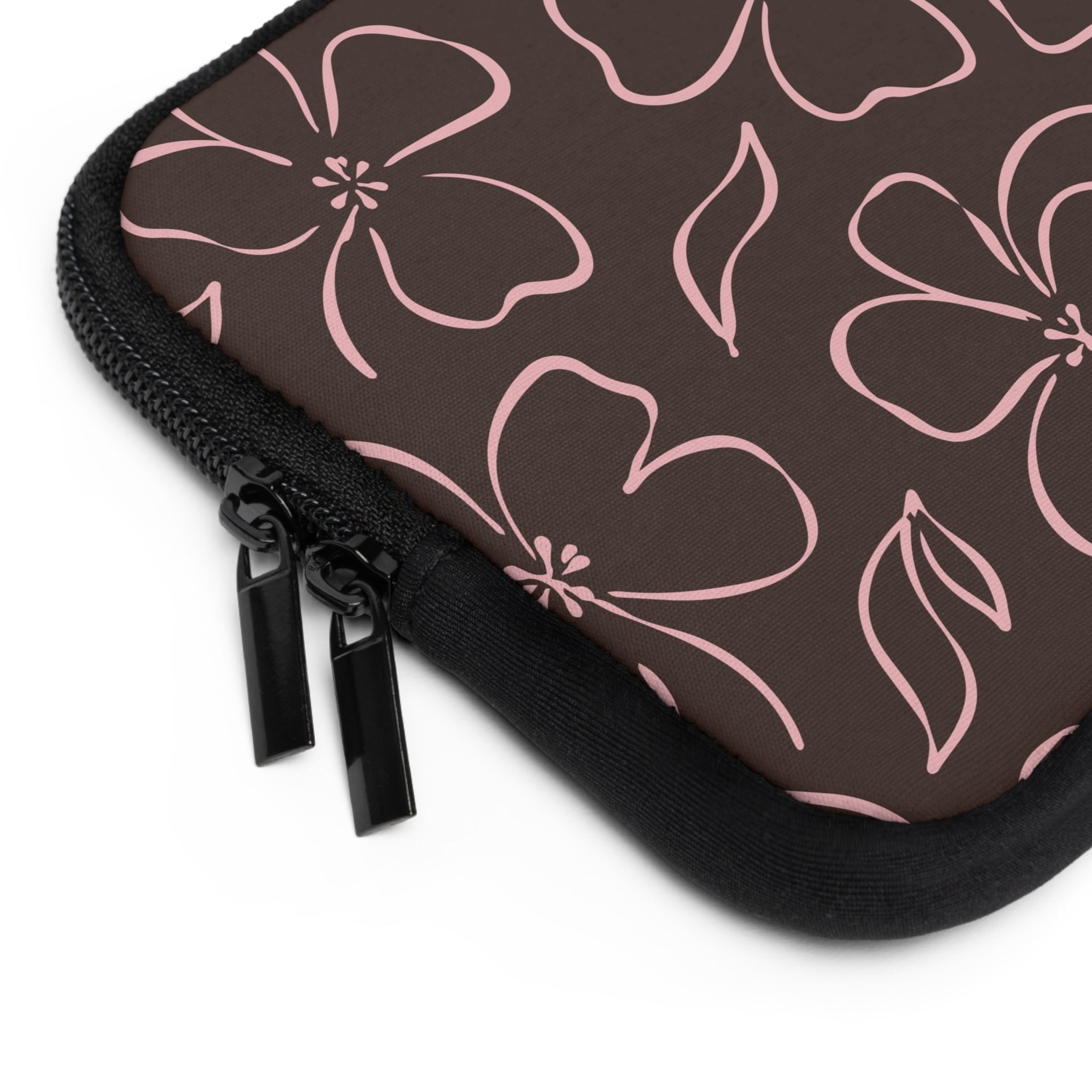 Espresso & Blush Floral Laptop Sleeve by etchd, view 12