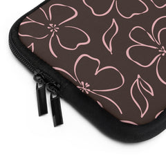 Espresso & Blush Floral Laptop Sleeve by etchd, view 12