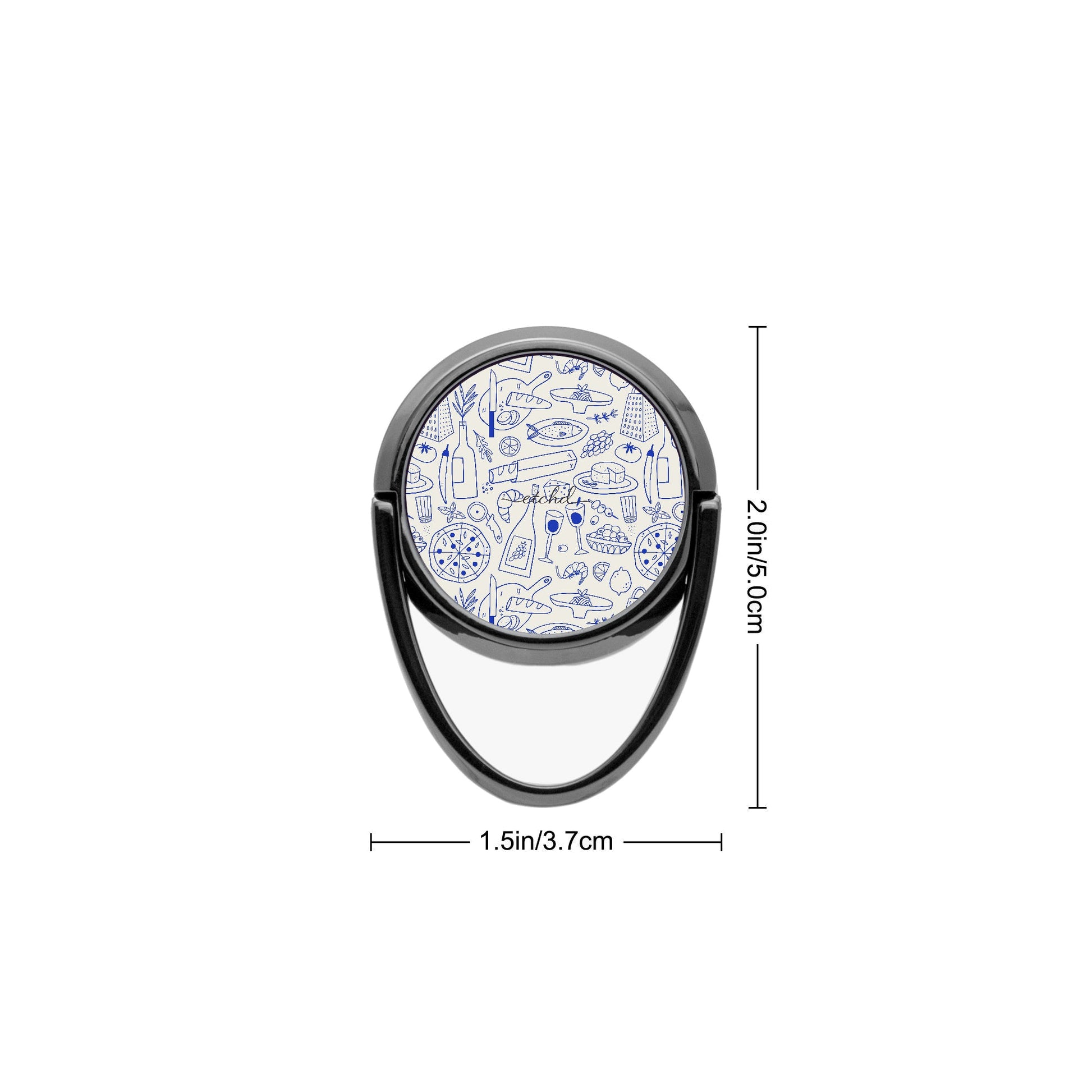Food Pattern Phone Ring Holder by etchd, view 3