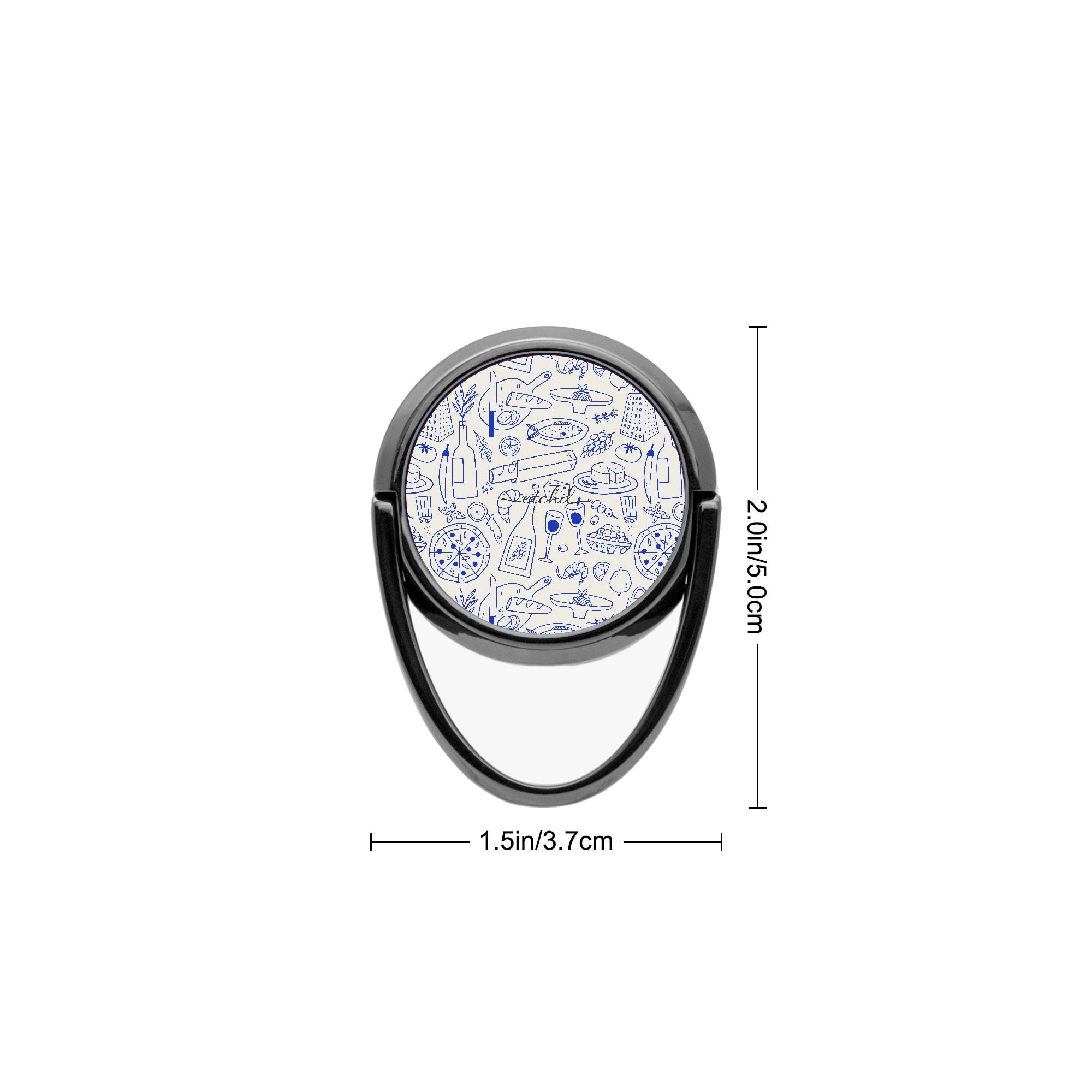 Food Pattern Phone Ring Holder by etchd, view 3