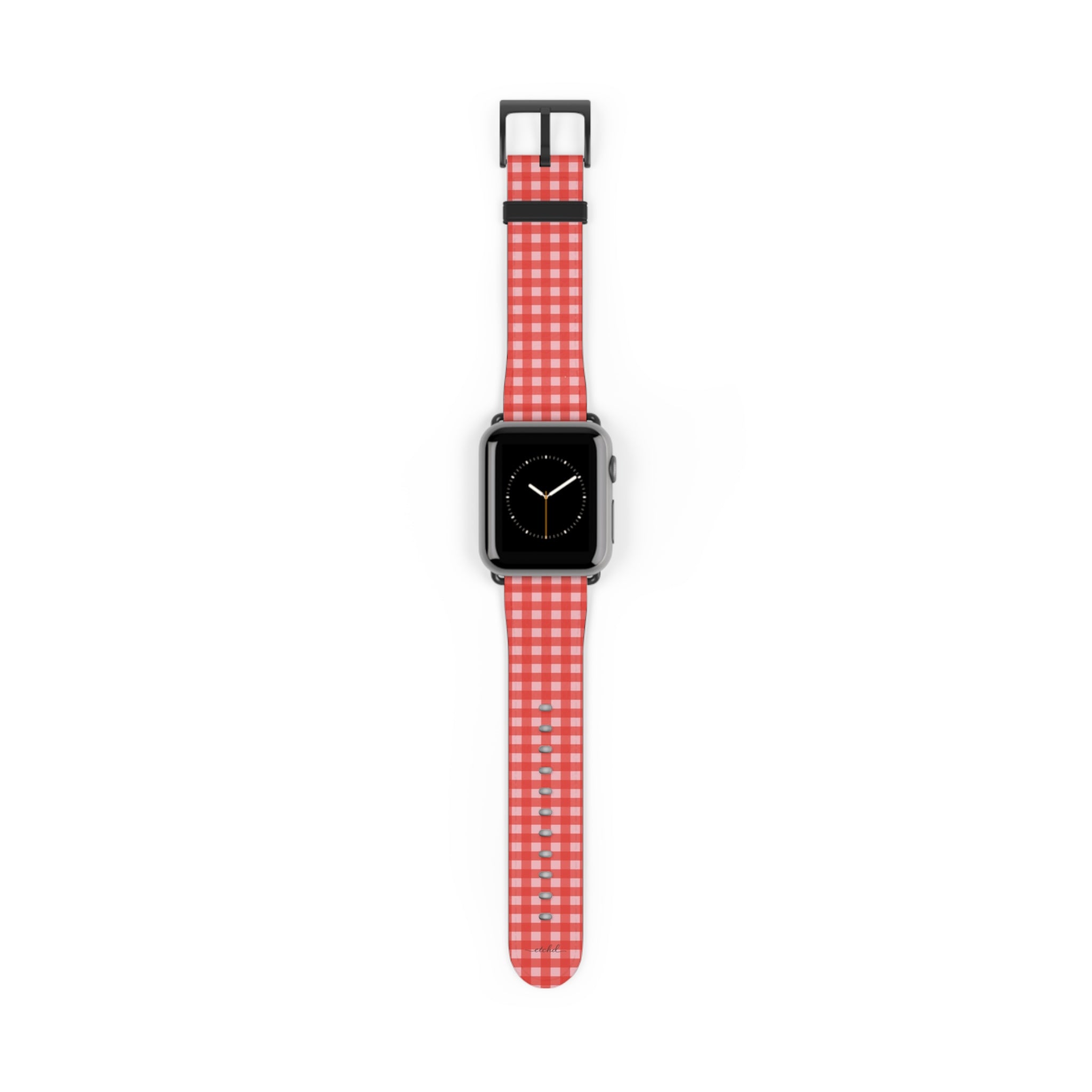 Blush & Poppy Gingham Smartwatch Strap by etchd