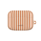 Terracotta & Cream Striped Custodia per AirPods