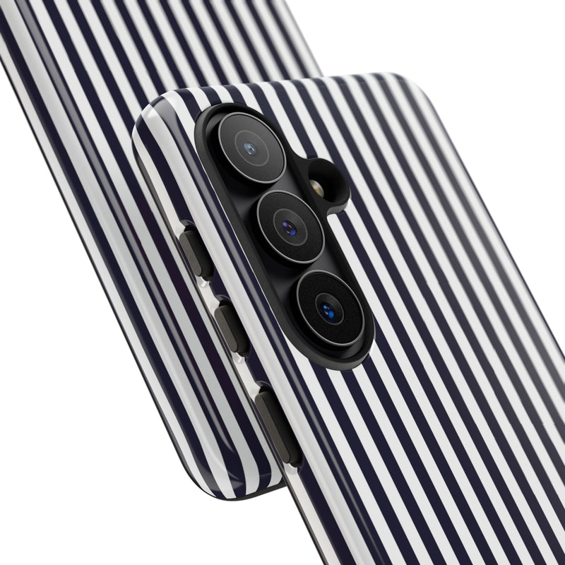 Navy & White Striped Phone Case by etchd, view 219