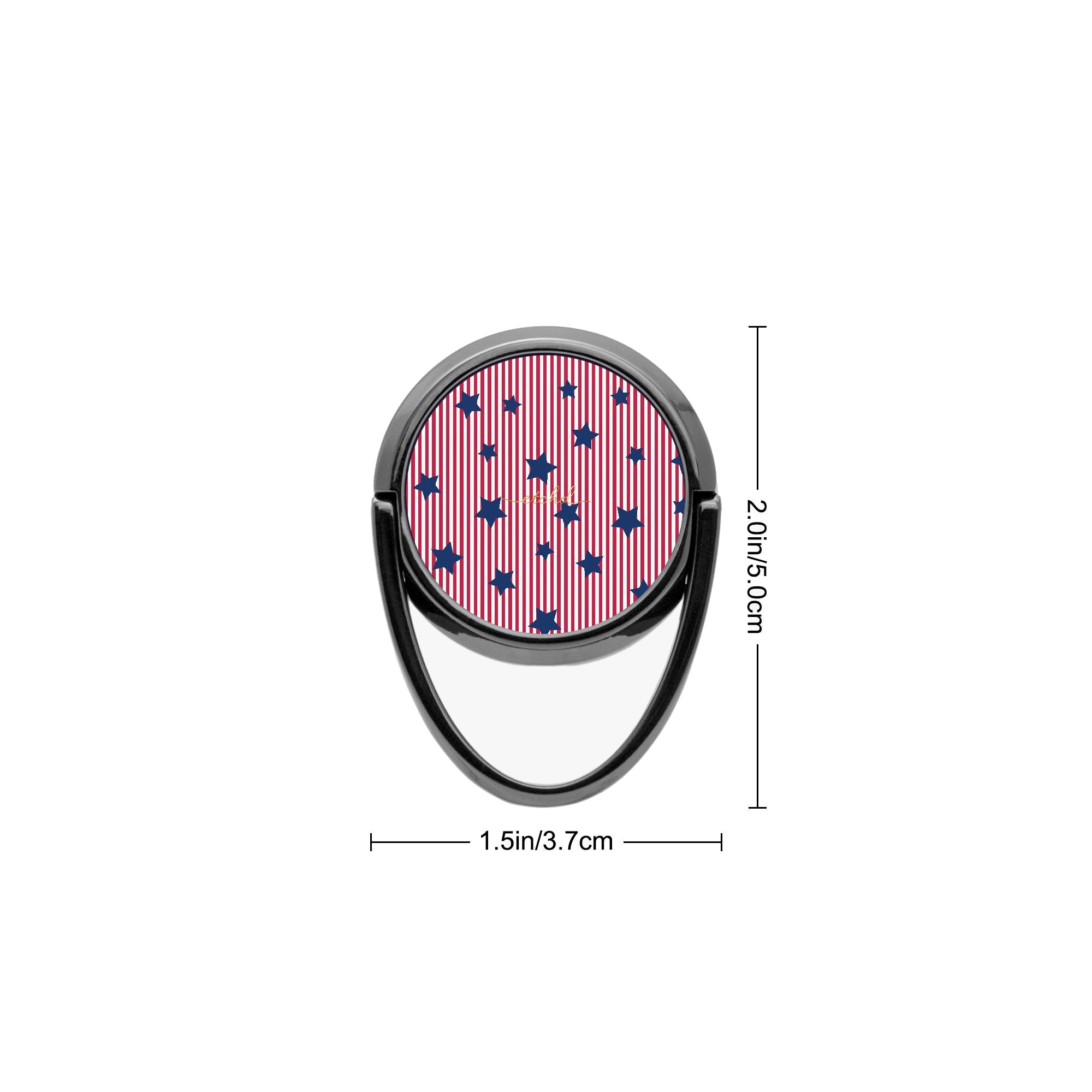 Red Stripes & Blue Stars Phone Ring Holder by etchd, view 3