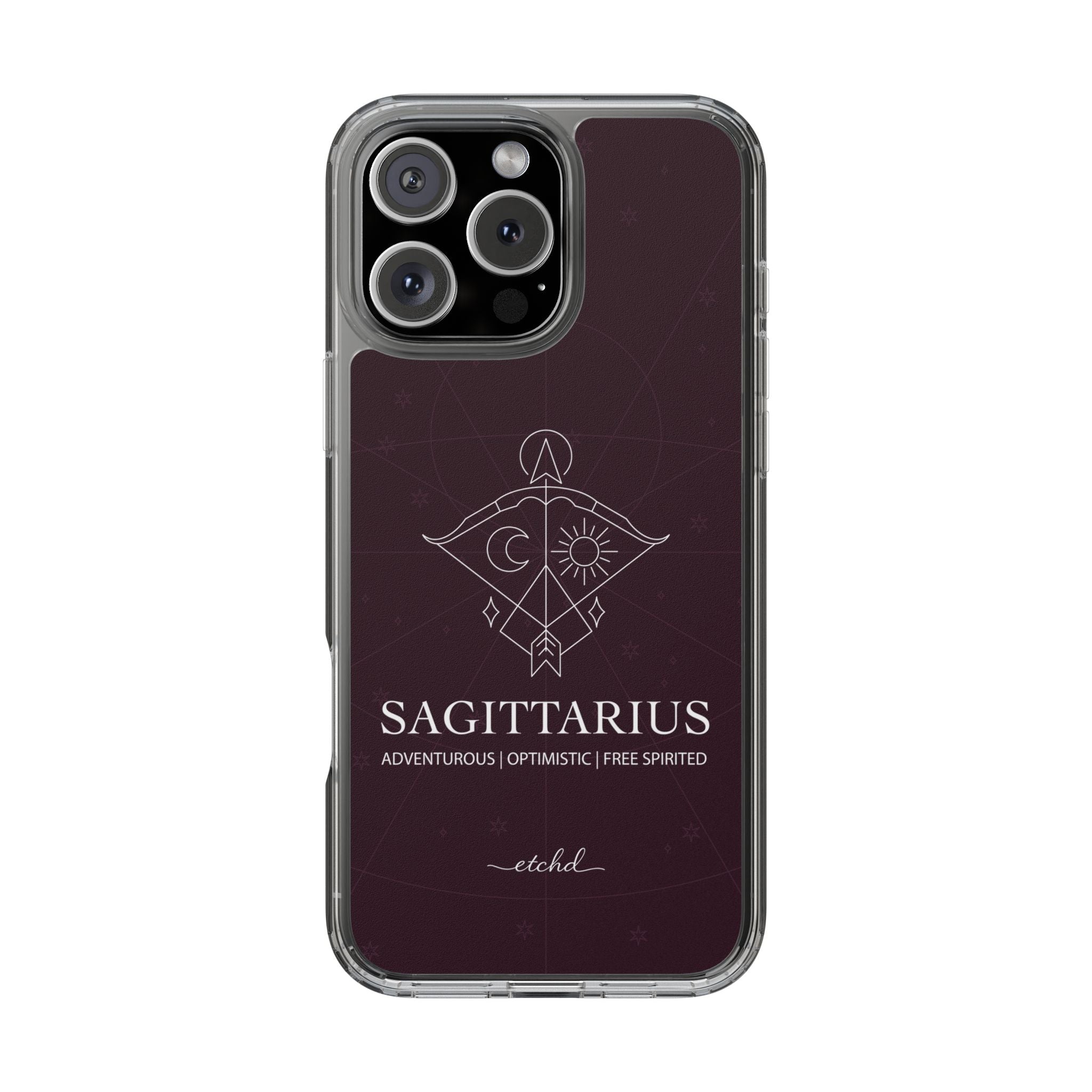 Sagittarius Clear Phone Case by etchd