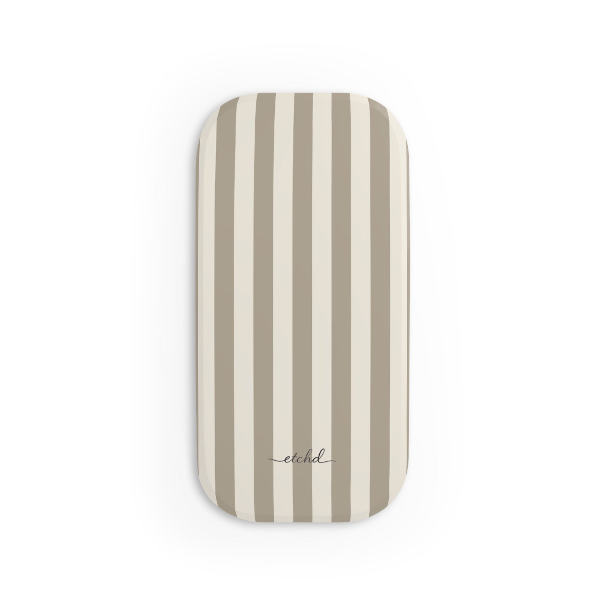 Neutral Striped Click-On Phone Grip by etchd, view 2