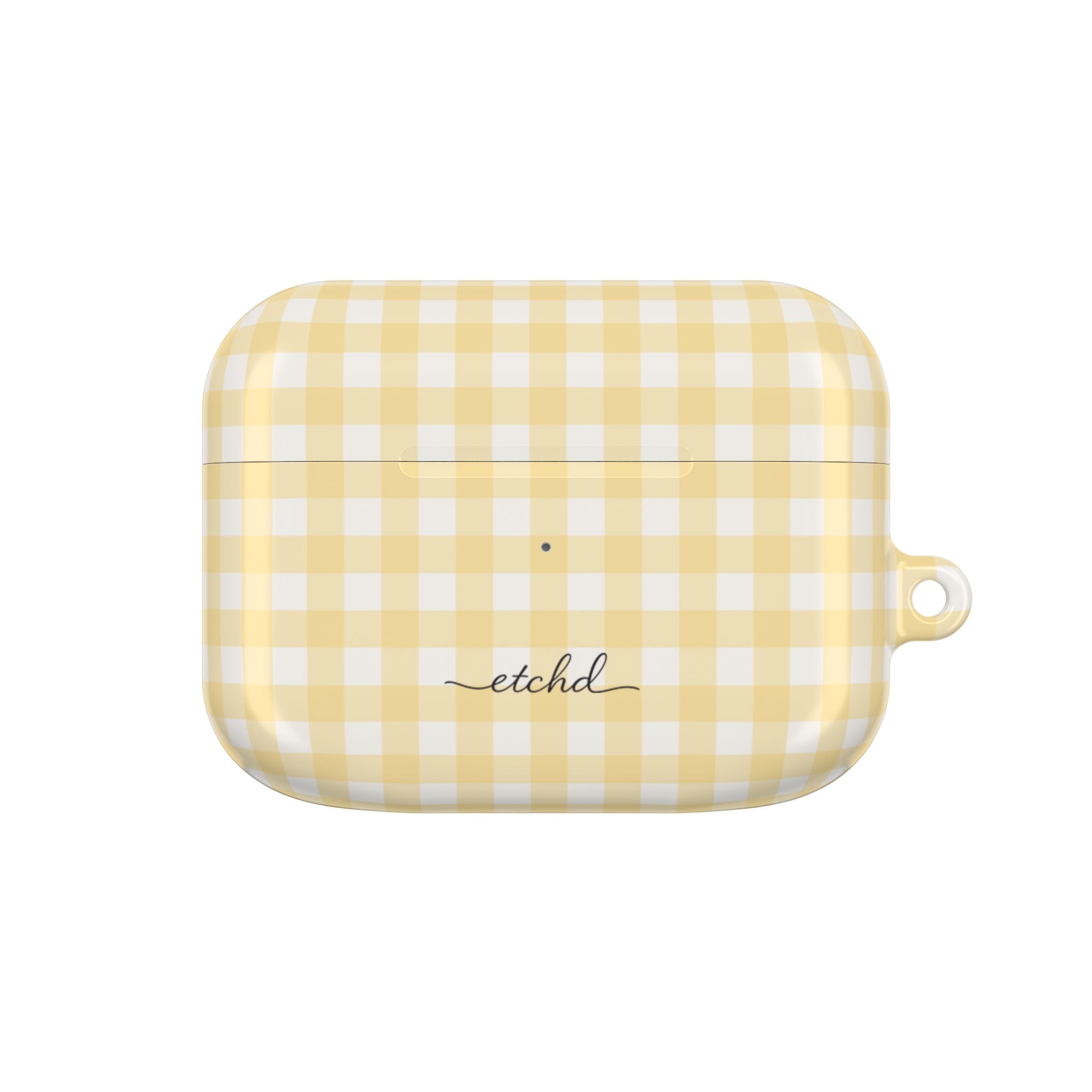 Butter & White Gingham Funda para AirPods de etchd