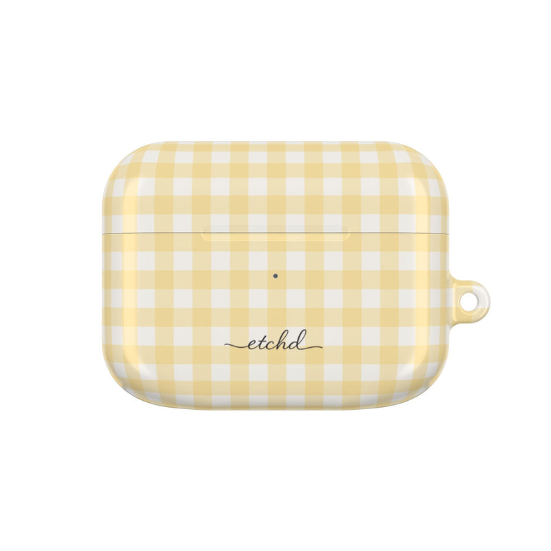 Butter & White Gingham AirPod Case by etchd