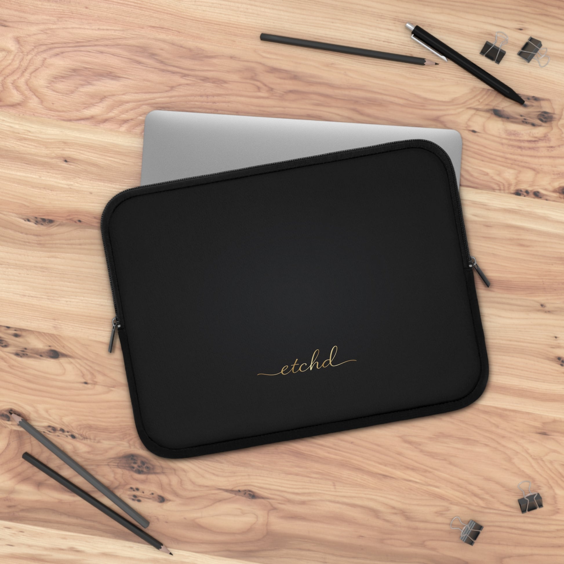 Etchd Signature Black Laptop Sleeve by etchd, view 5