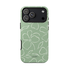 Sage & Cream Floral Phone Case by etchd, view 59
