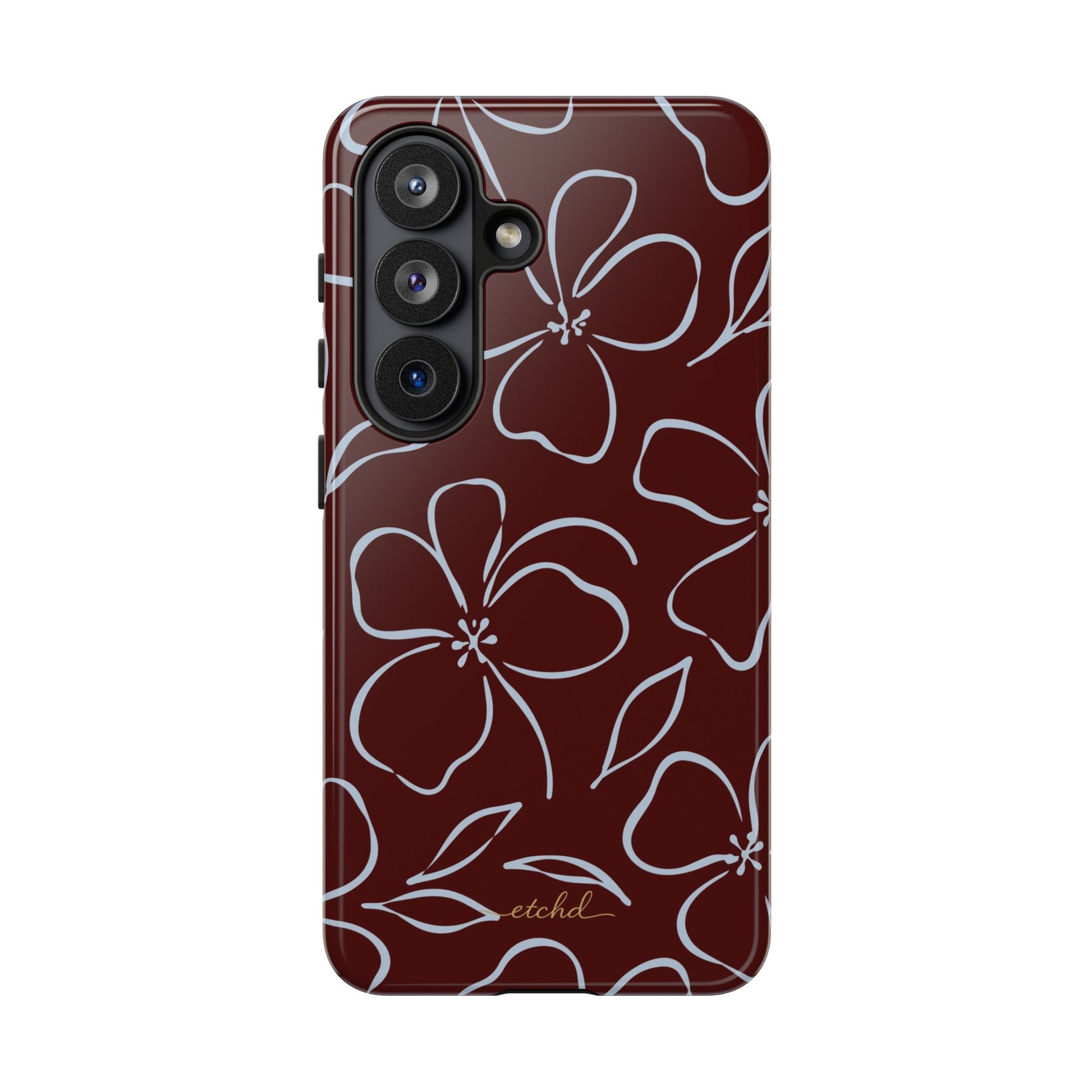 Blue & Cherry Floral Phone Case by etchd, view 61
