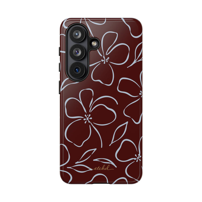 Blue & Cherry Floral Phone Case by etchd, view 61