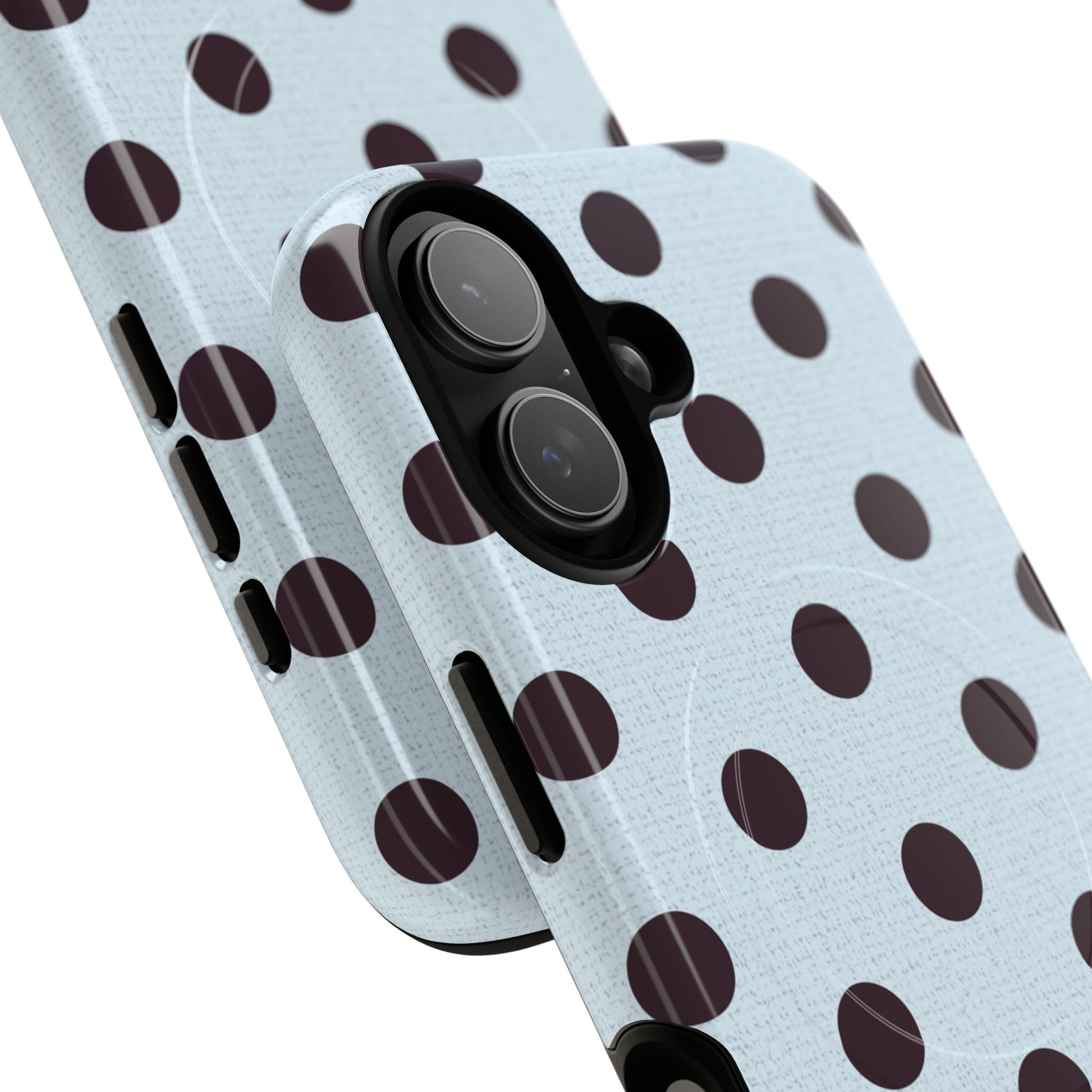 Plum And Blue Polka Dot Magnetic Phone Case by etchd, view 16