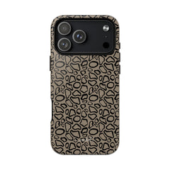 Abstract Print Taupe Magnetic Phone Case by etchd, view 31