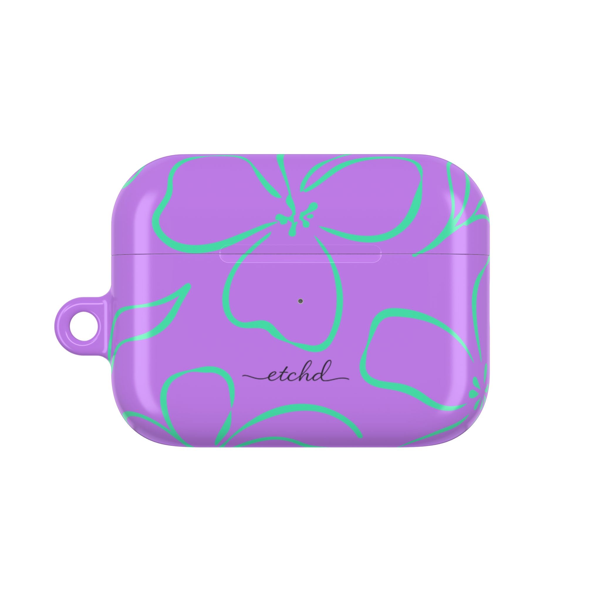 Lilac & Hypermint Floral AirPod Case by etchd, view 2