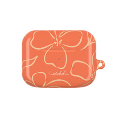 Coral & Peach Floral AirPod Case by etchd