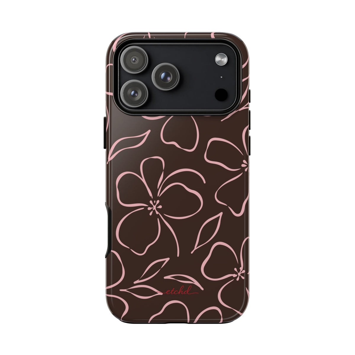 Espresso & Blush Floral Phone Case by etchd, view 59
