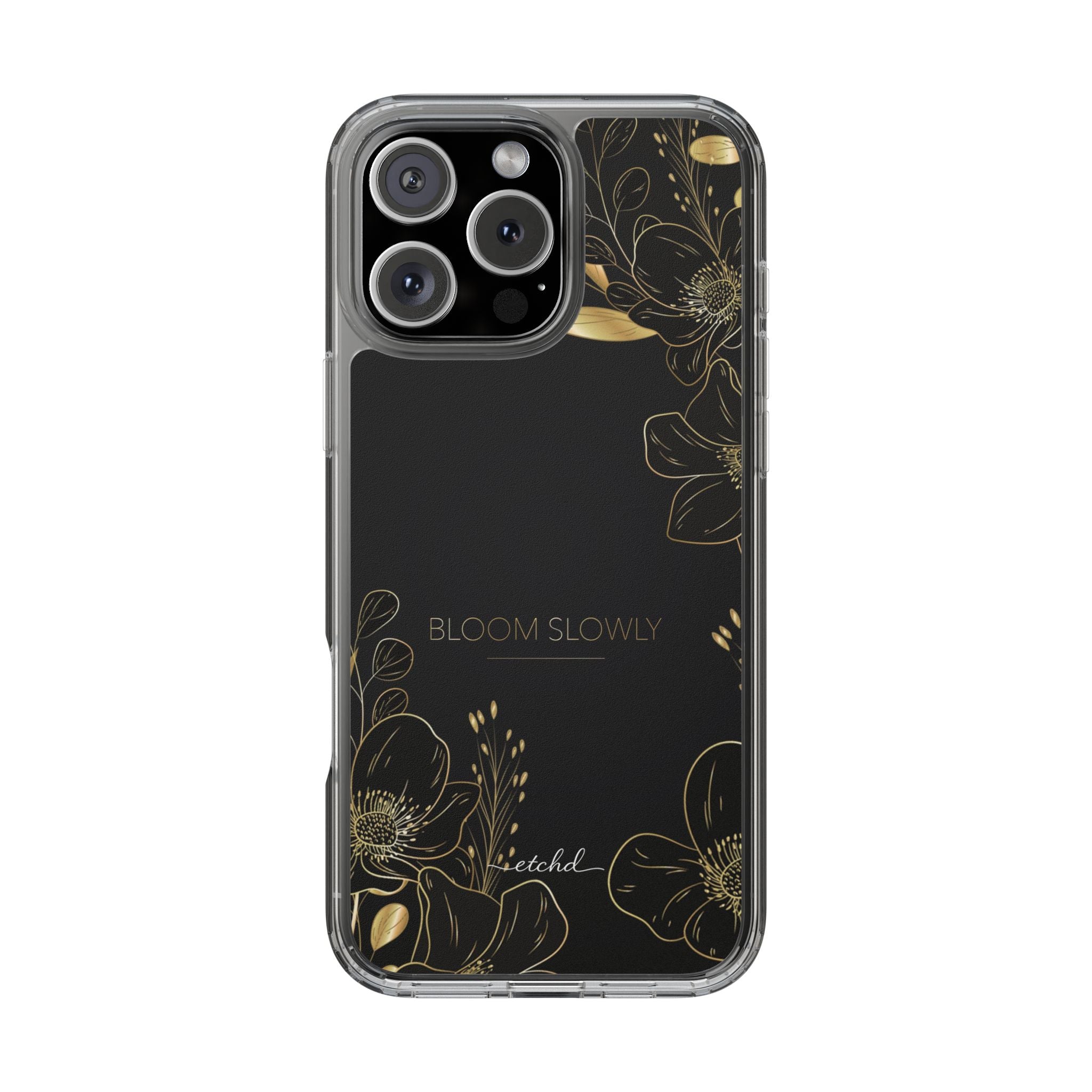 Bloom Slowly Clear Phone Case by etchd