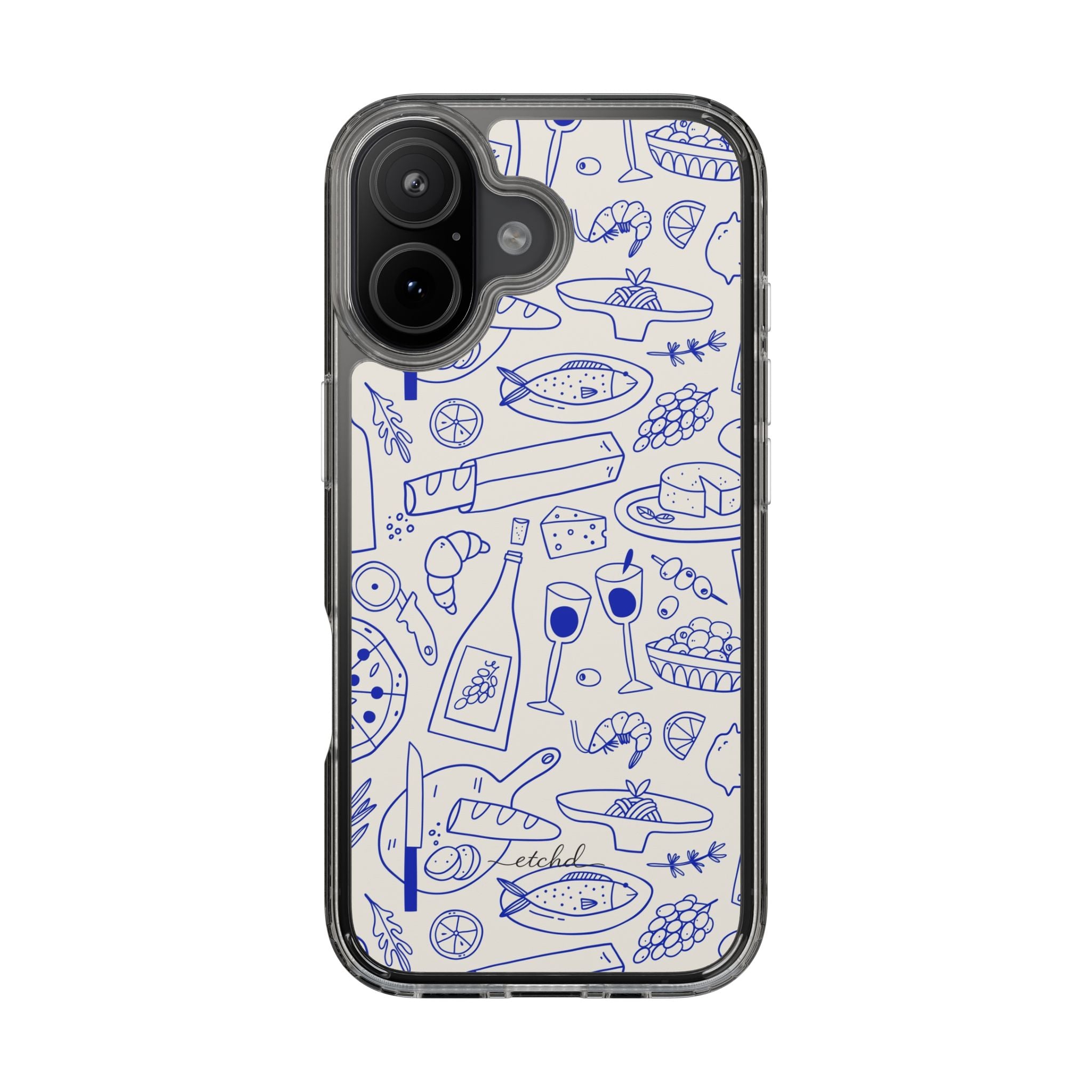 Food Pattern Clear Phone Case by etchd, view 35