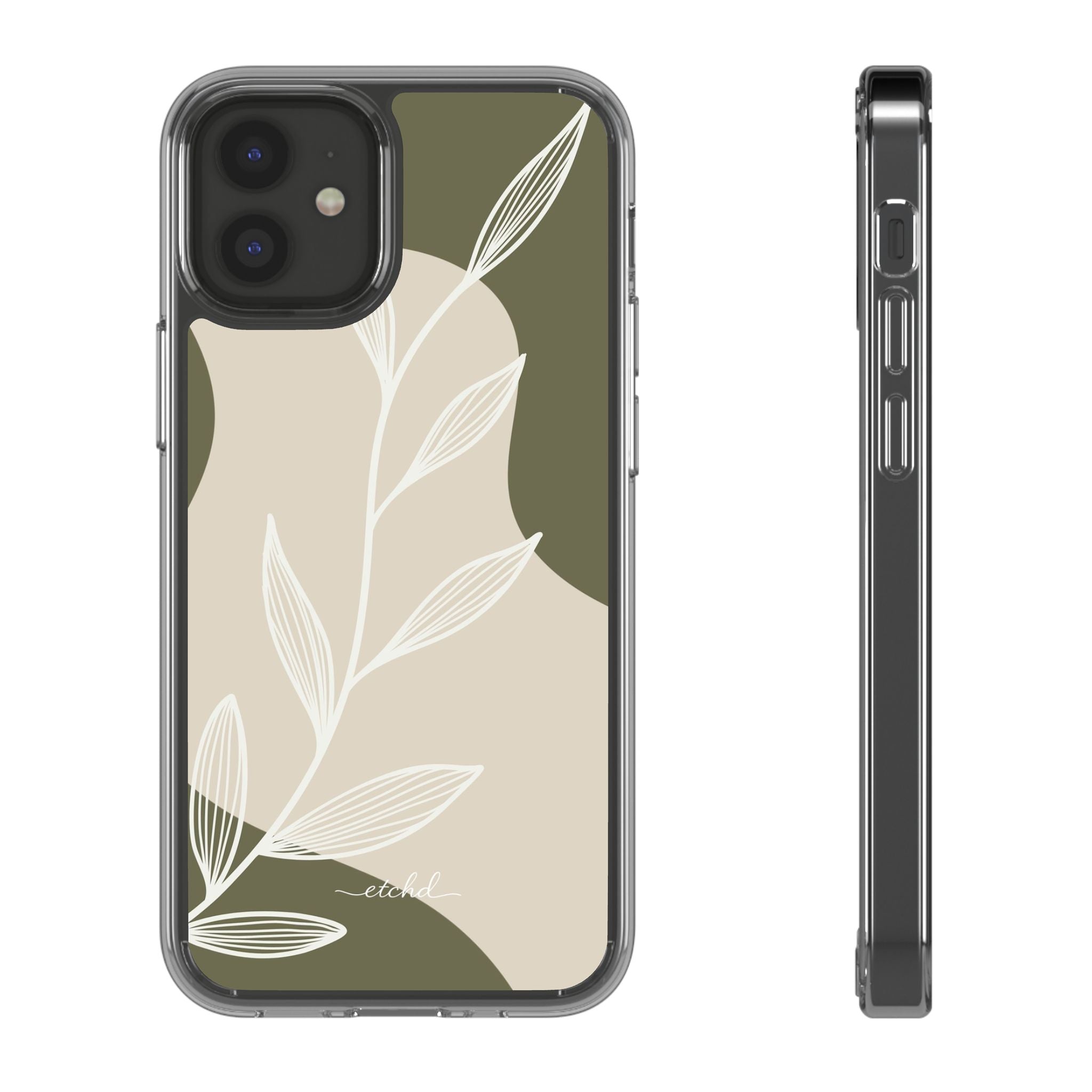 Olive Leaf Clear Phone Case