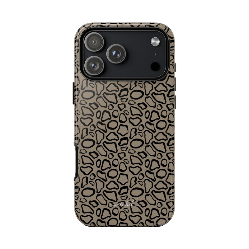 Abstract Print Taupe Phone Case by etchd, view 59