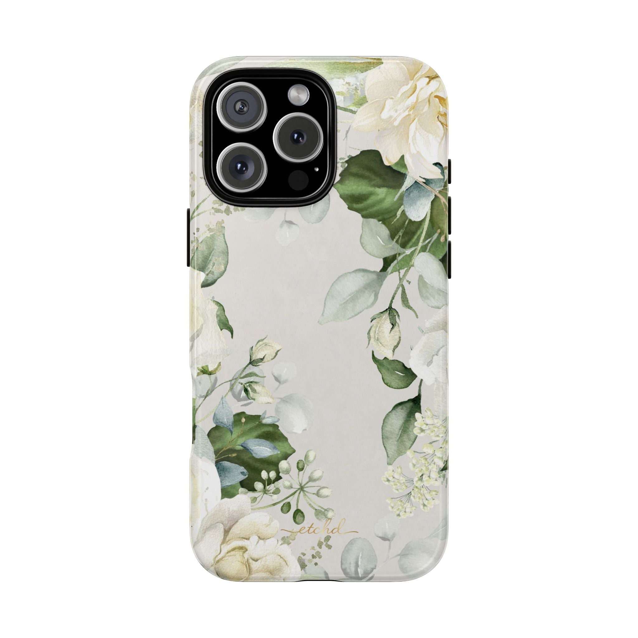 White Roses Phone Case by etchd
