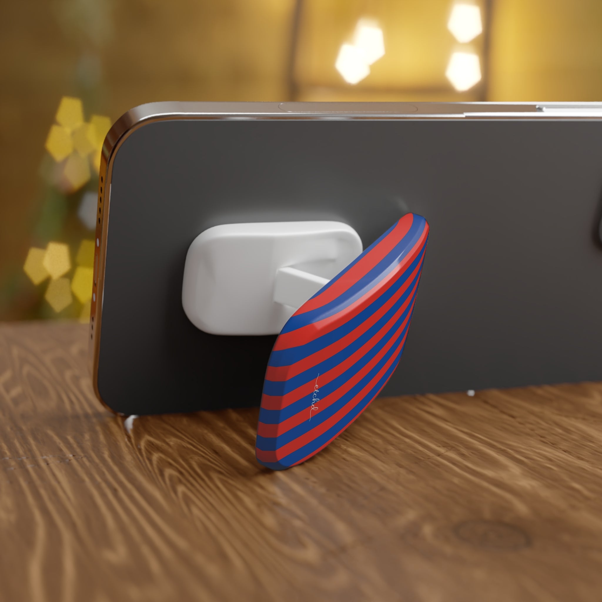 Cobalt And Poppy Click-On Phone Grip by etchd, view 4