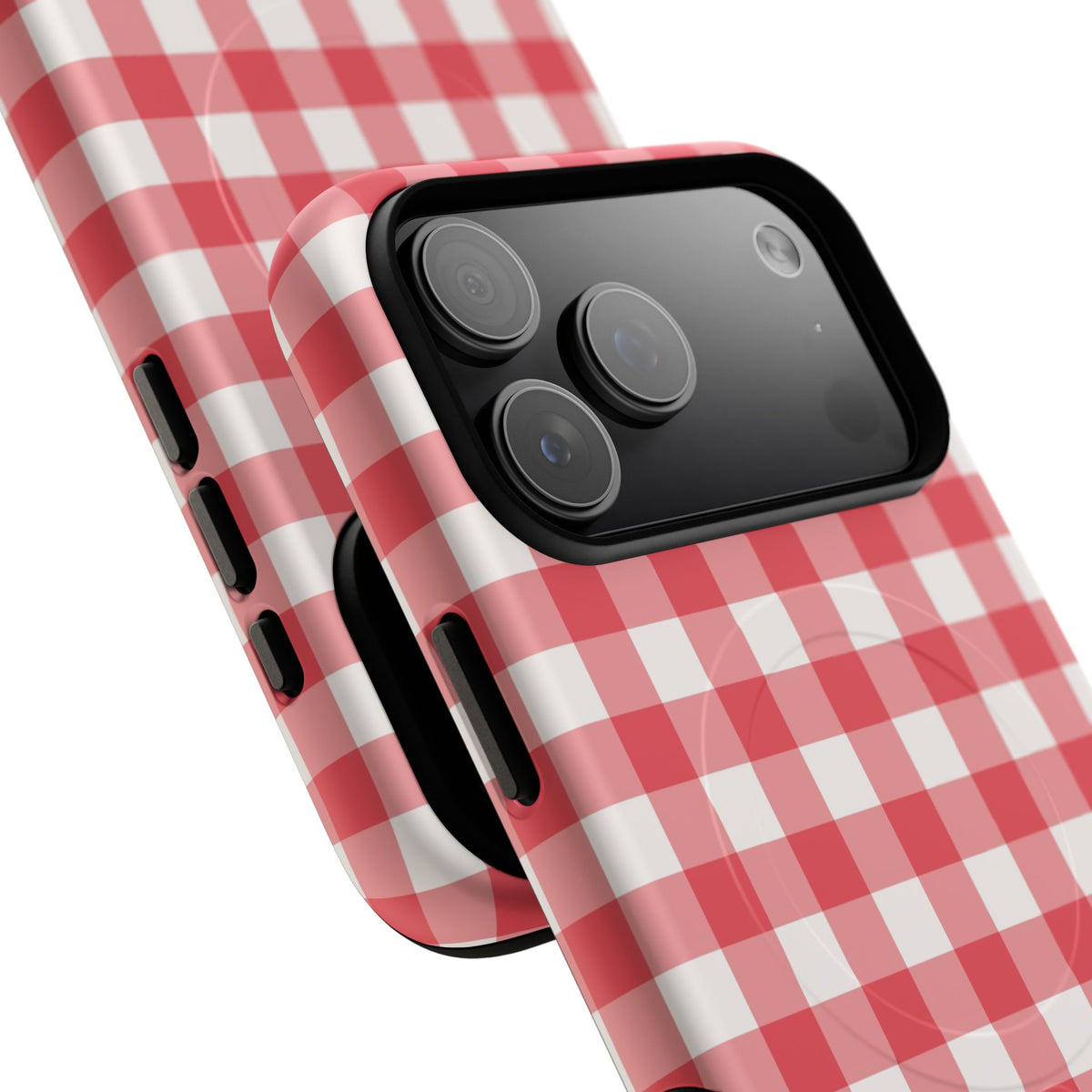 Cherry & White Gingham Magnetic Phone Case by etchd, view 99
