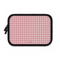 Blush & Cream Gingham Custodia per laptop di etchd, vista 2