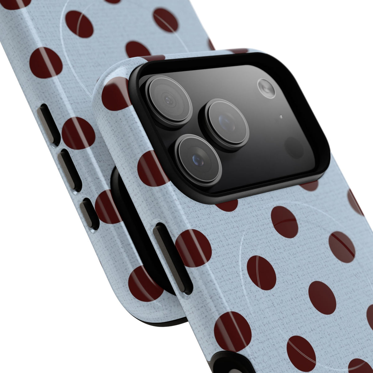 Blue & Cherry Polka Dot Magnetic Phone Case by etchd, view 99