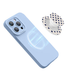 Navy & Cream Polka Dot Phone Grip And Stand by etchd, view 8