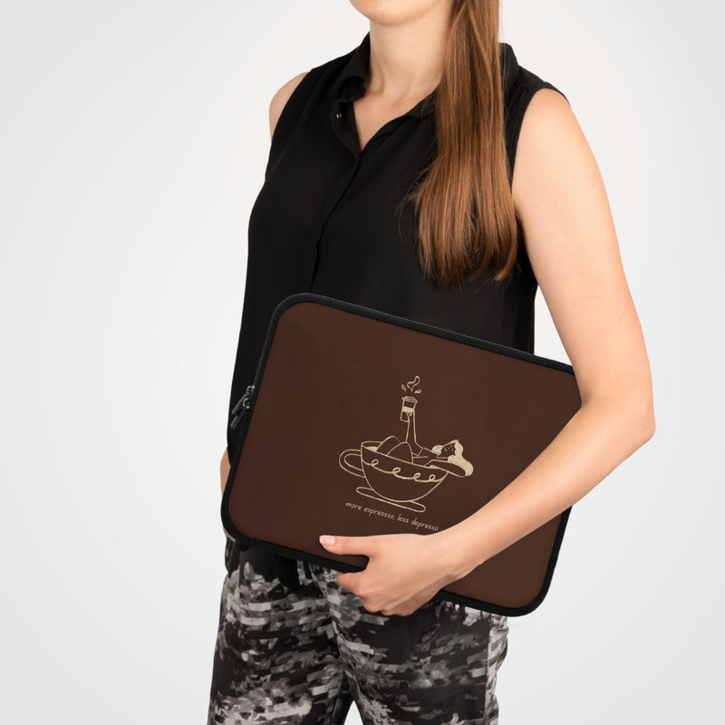 Ladies Espresso Laptop Sleeve-zoom-