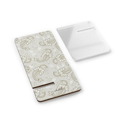 Beige Paisley Phone Stand by etchd, view 2