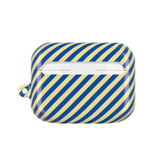 Cobalt & Butter Striped Diagonal AirPod Case by etchd, view 7