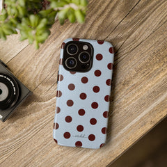 Blue & Cherry Polka Dot Phone Case by etchd, view 34