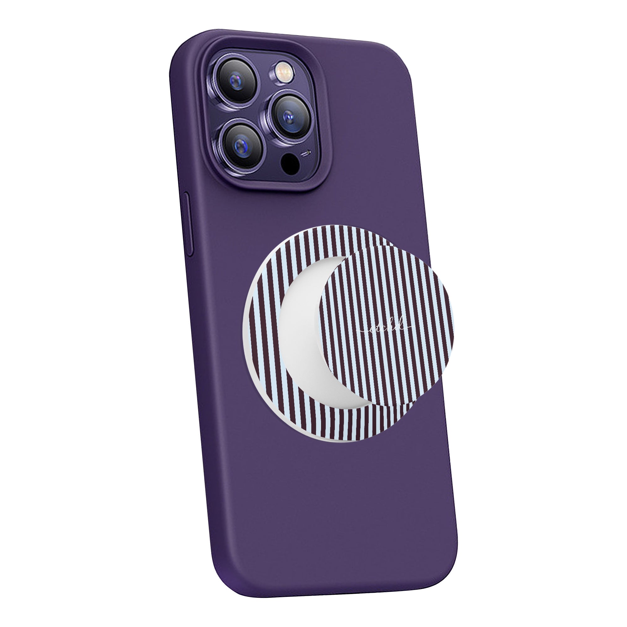 Plum And Blue Phone Grip And Stand by etchd, view 7