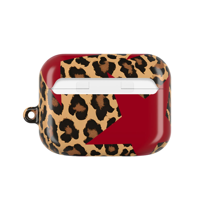 Leopard & Red Stars AirPod Case by etchd, view 7