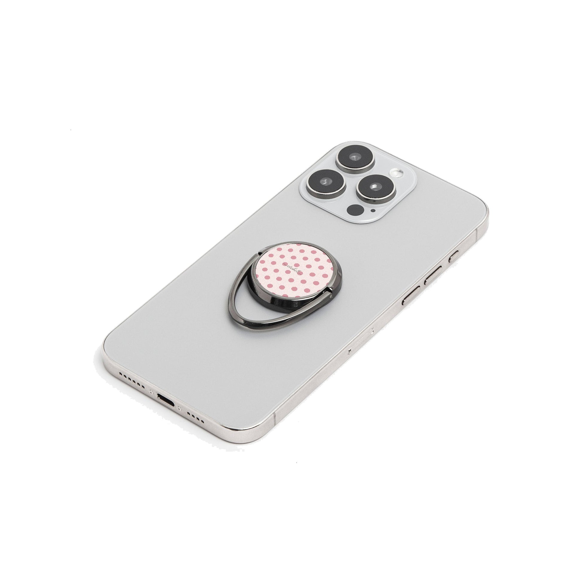 Blush Polka Dot Phone Ring Holder by etchd, view 6
