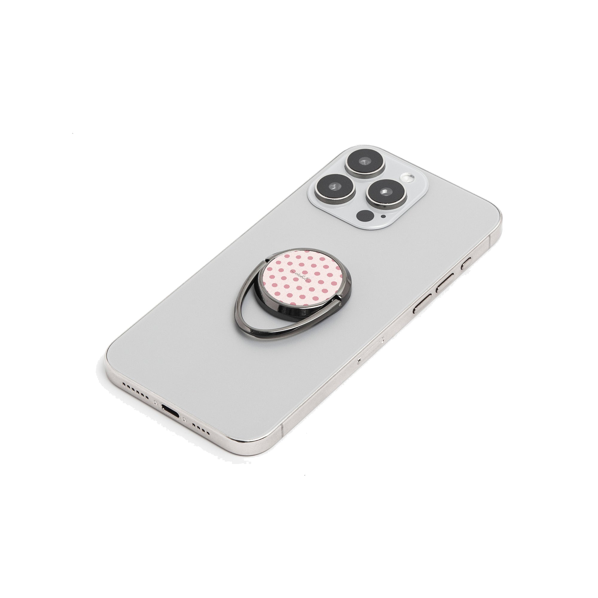 Blush Polka Dot Phone Ring Holder by etchd, view 6