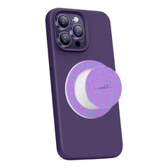 Lilac & Hypermint Floral Phone Grip And Stand by etchd, view 3