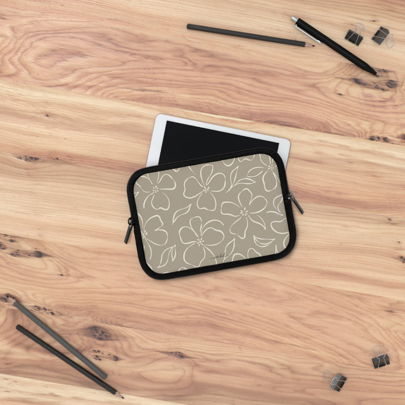 Neutral Floral Laptop Sleeve by etchd, view 14