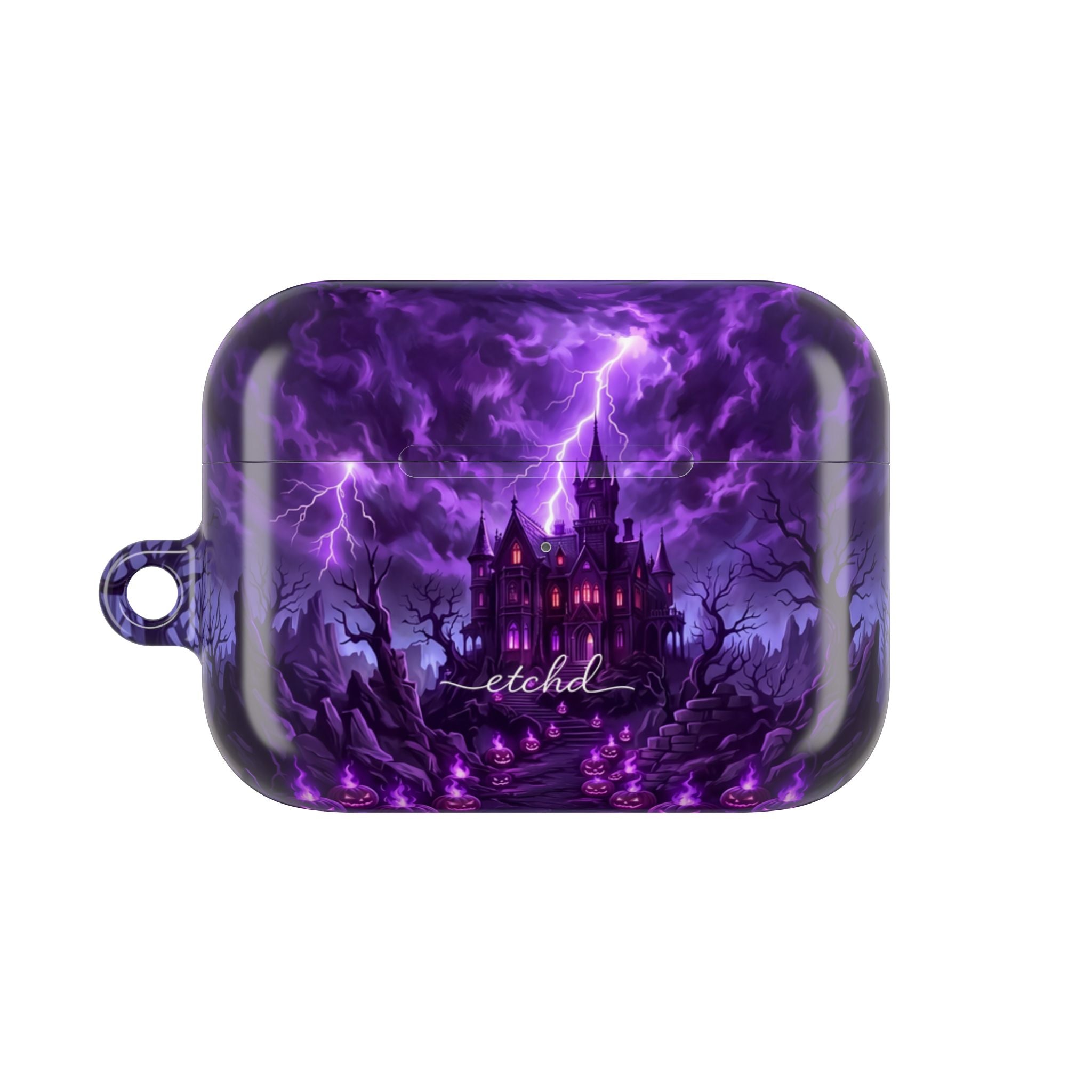 Violet Haunt AirPod Case by etchd, view 2