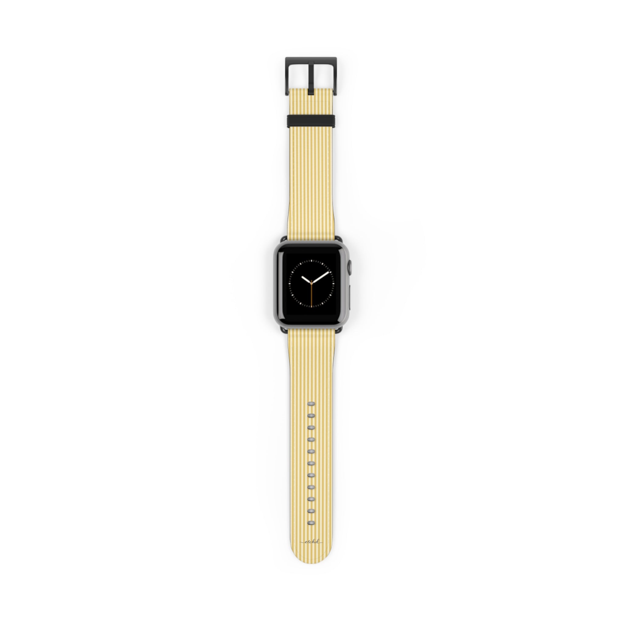 Butter & Cream Striped Smartwatch Strap by etchd