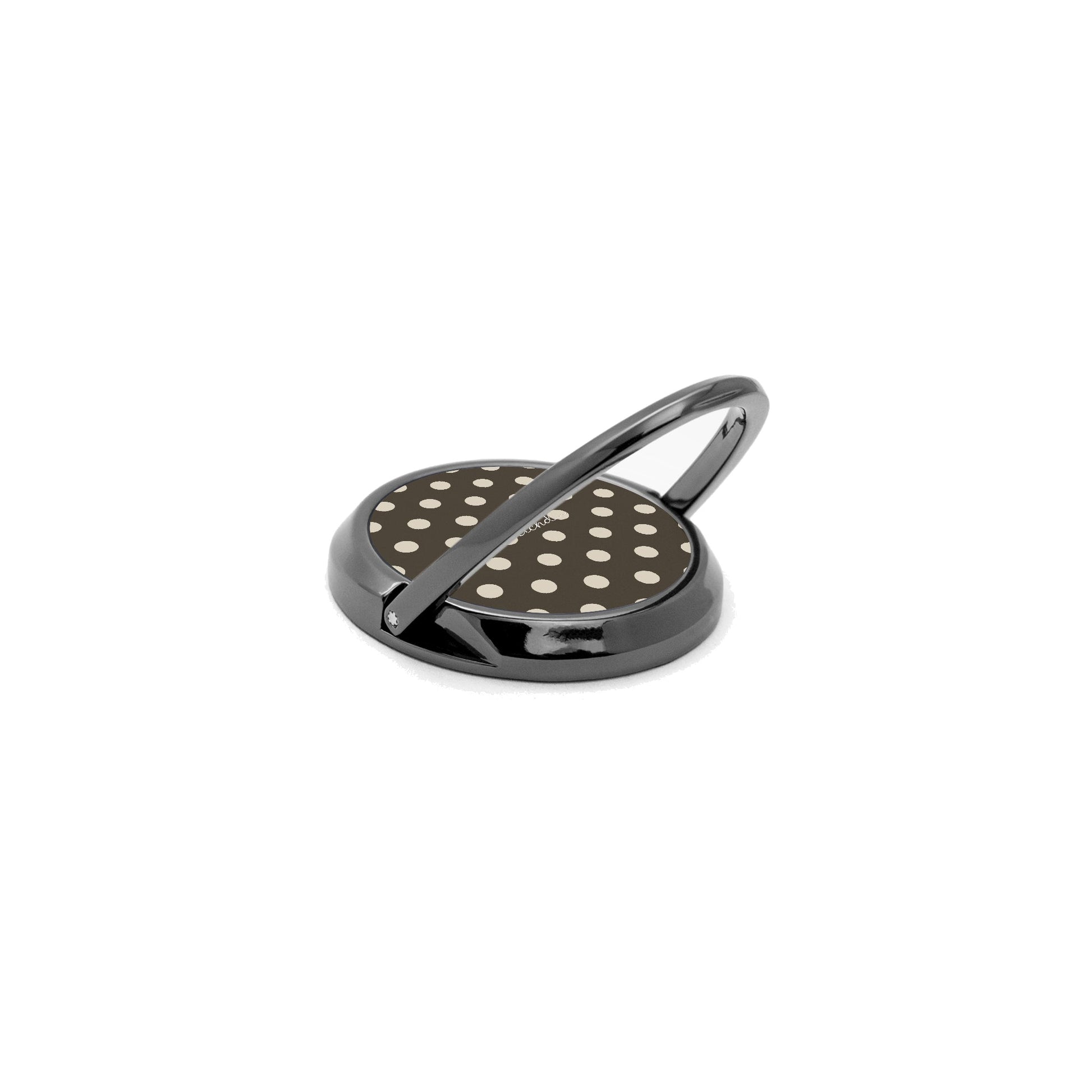 Cream & Brown Polka Dot Phone Ring Holder by etchd, view 5