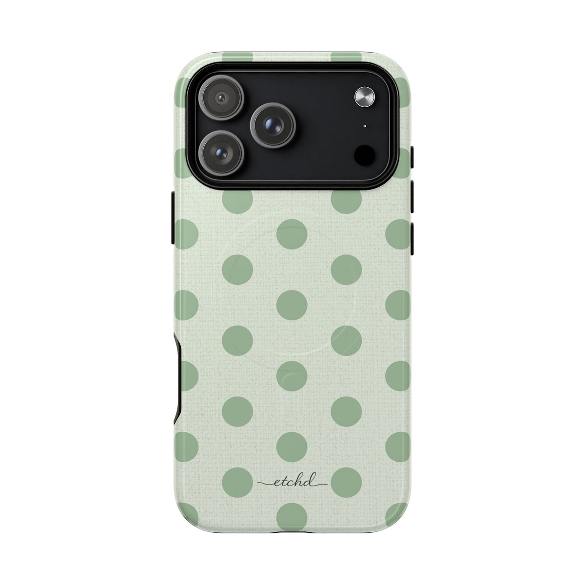 Sage & Cream Polka Dot Magnetic Phone Case by etchd, view 31